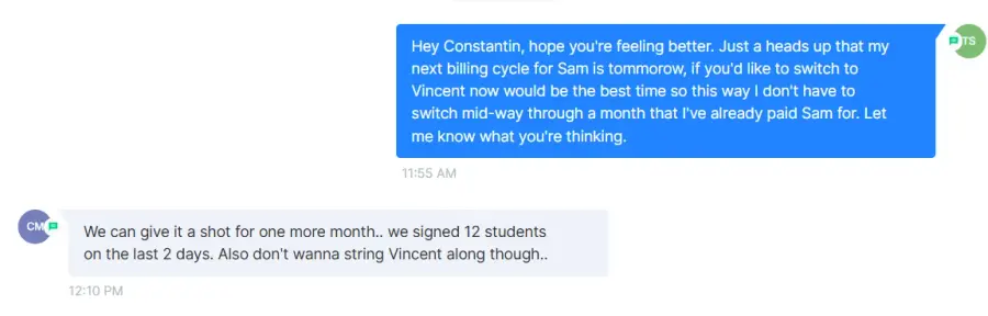 Constantin: "We signed 12 students on the last 2 days"