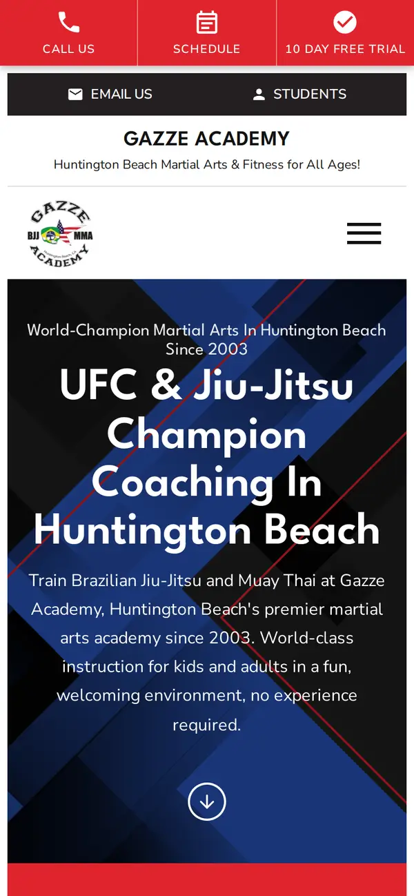 Gazze Academy website on a phone